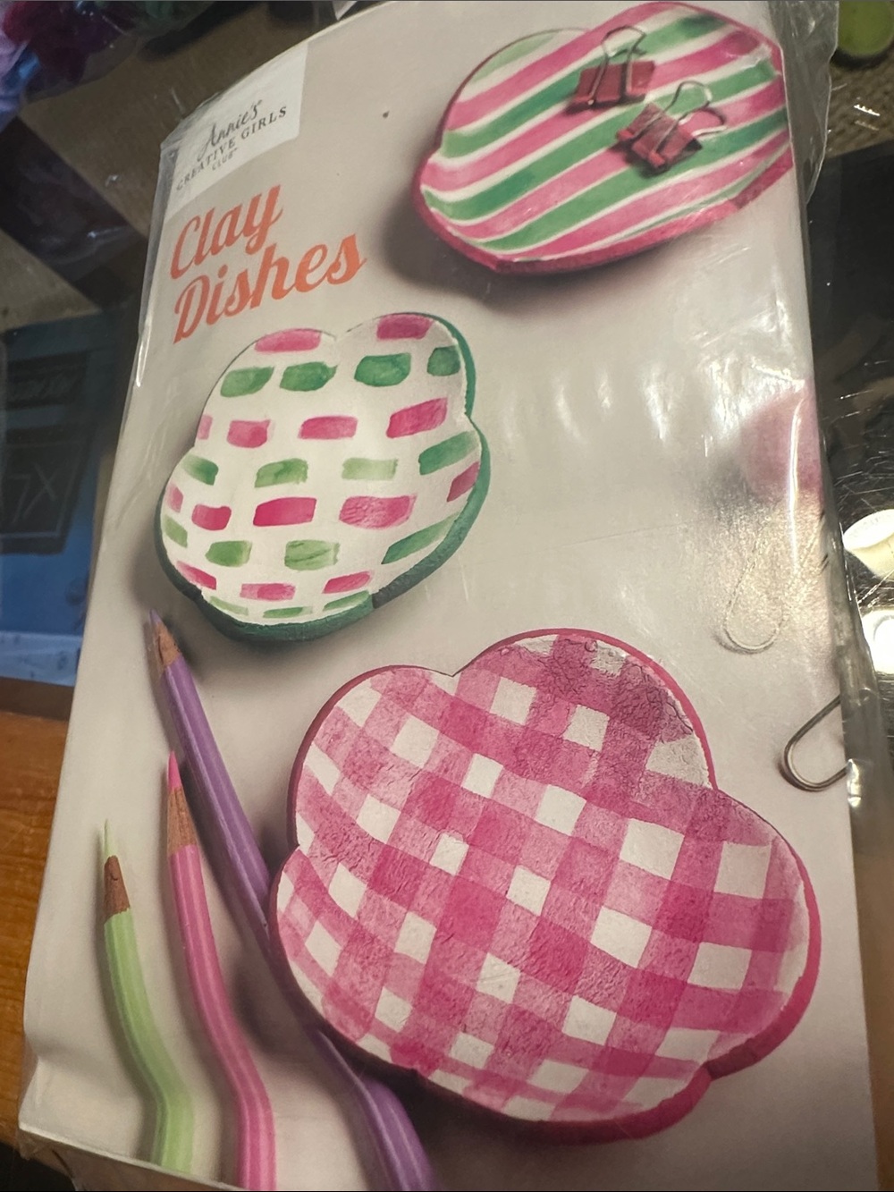 Clay dishes craft kit from Annie’s